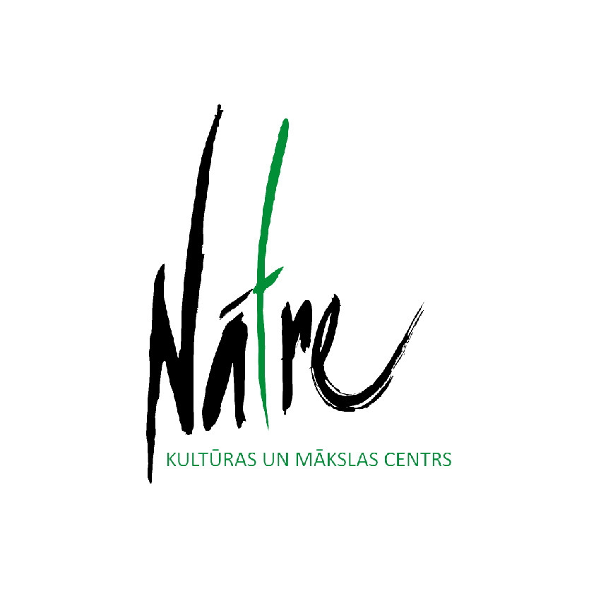Māksliniecisks uzraksts"Nātre" ar tekstu"Kultūras un mākslas centrs" zem tā.