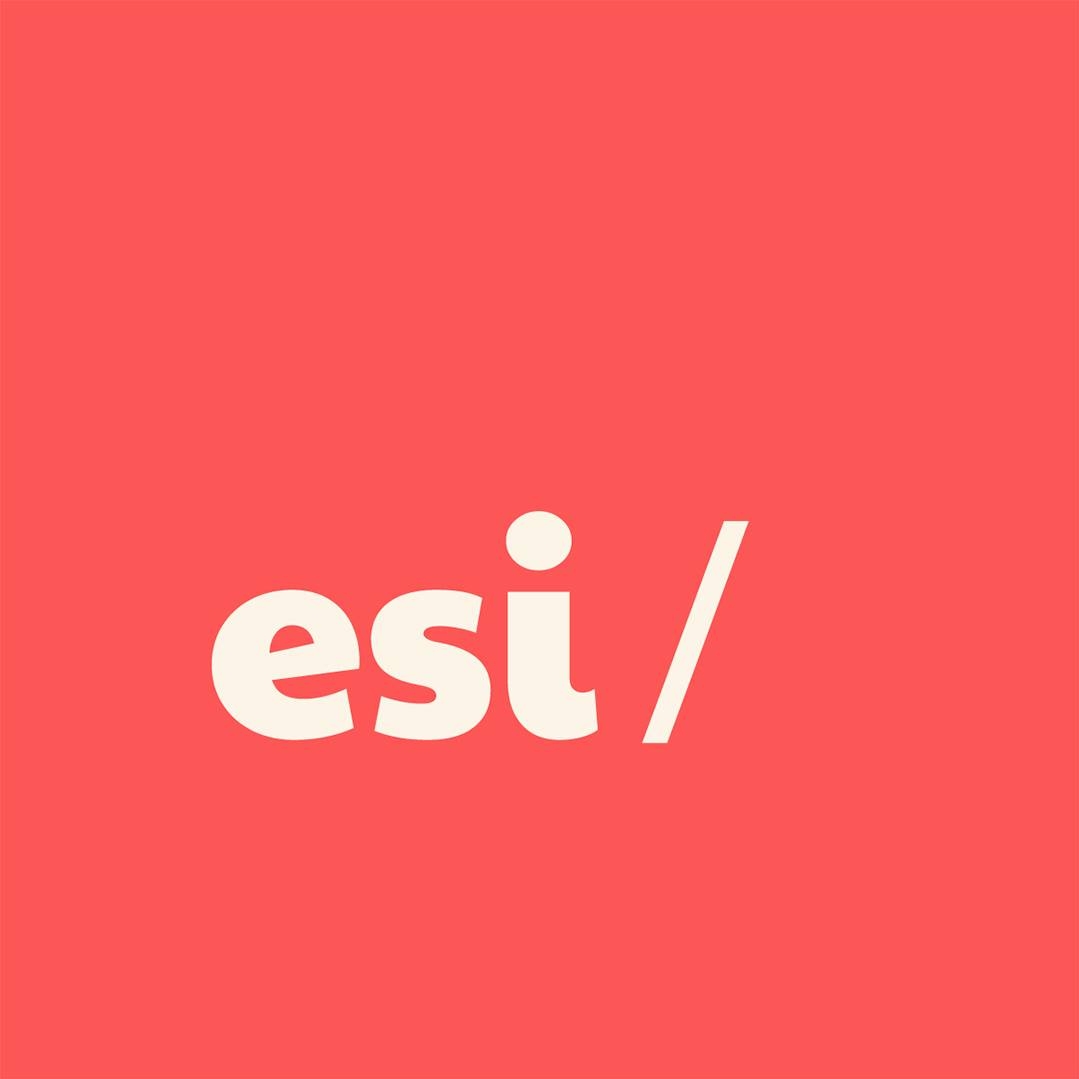 Sociāla uzņemuma"Centrs Sevi" logo.Sarkans fons ar baltu uzrakstu"Centrs Esi/".