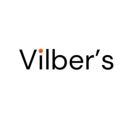 SIA Vilber's Logo - uzņēmuma nosaukums ar melniem burtiem uz balta fona -