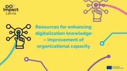 Visual material.Latvia Do Impact logo and logo of EU. 