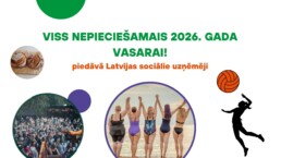 Uzraksts: Viss nepieciešamais 2026.gada vasarai. Piedāvā Latvijas sociālie uzņēmēji