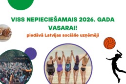 Uzraksts: Viss nepieciešamais 2026.gada vasarai. Piedāvā Latvijas sociālie uzņēmēji